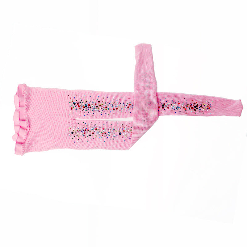 European station foreign trade new encrypted color high elasticity water diamond pantyhose mesh stockings women