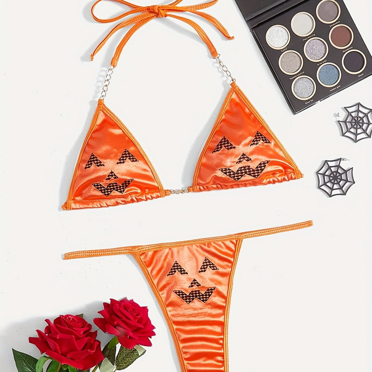 2025 cross-border new women's sexual fun lingerie set Halloween bikini