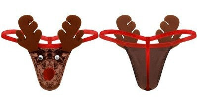 Men's Erotic Lingerie Elk Panties Shorts Halloween Costume Party Funny Erotic Costumes