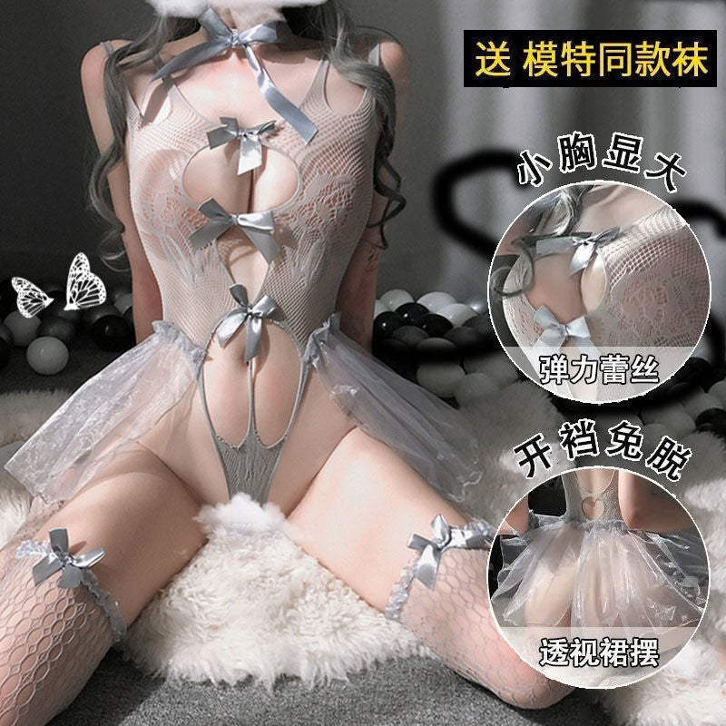 Concubine Erotic Lingerie Transparent Temptation Sexy Sausage Hot Pajama Dress Maid Uniform Free Tease Flirting Passion