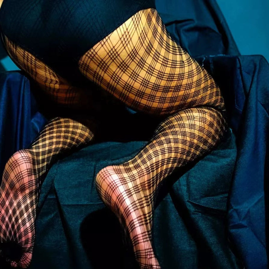 Cross-border without underwear men’s sex fishnet stockings transparent vision one-piece free to take off love love