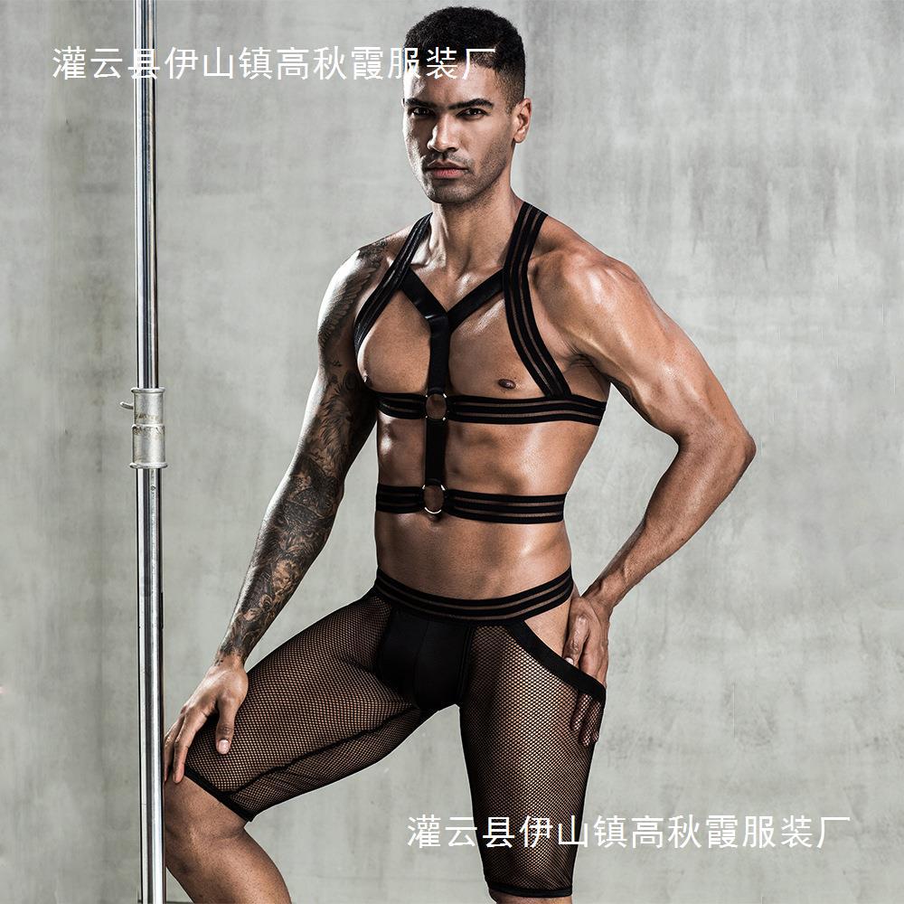 SY cosplay erotic underwear J7 strap-on European and American 256gay macho seducer erotic uniform sexy - As shown