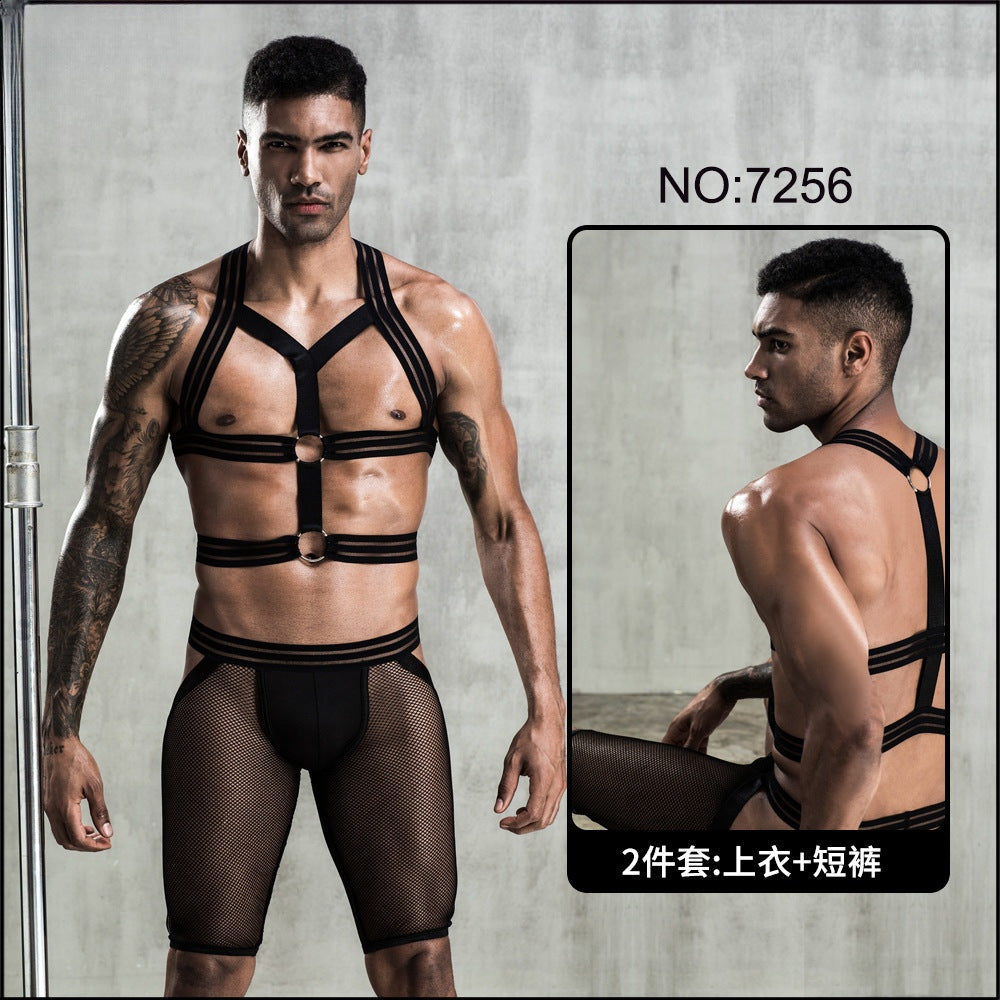 SY cosplay erotic underwear J7 strap-on European and American 256gay macho seducer erotic uniform sexy - As shown