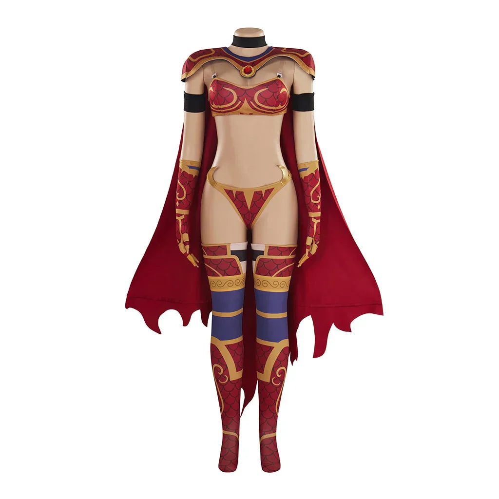 The Ultimate Showstopper! Alexstrasza-Inspired Red Battle Suit – Your Halloween Party Game-Changer