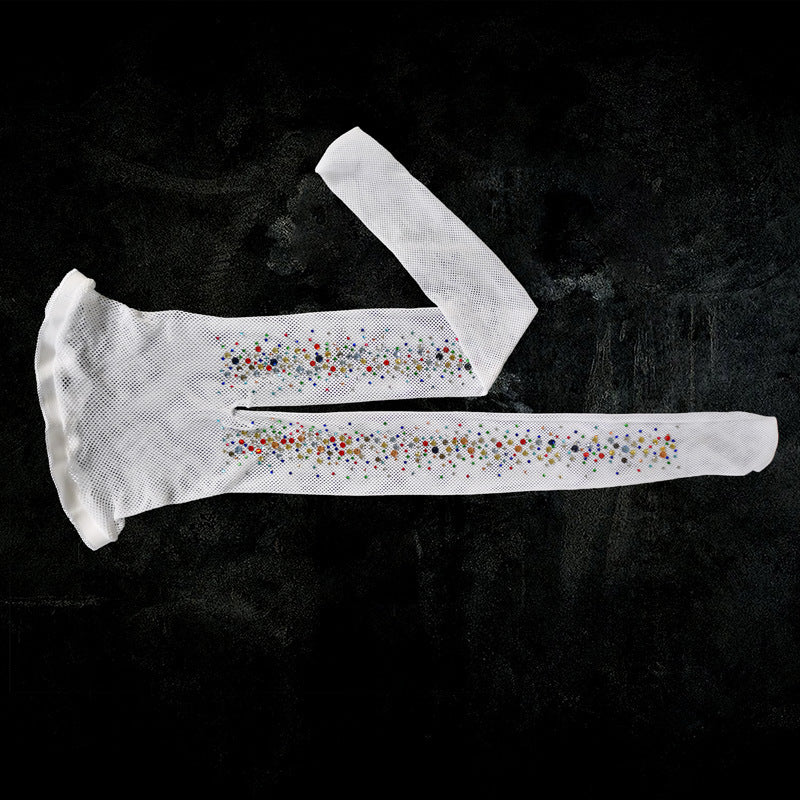 European station foreign trade new encrypted color high elasticity water diamond pantyhose mesh stockings women