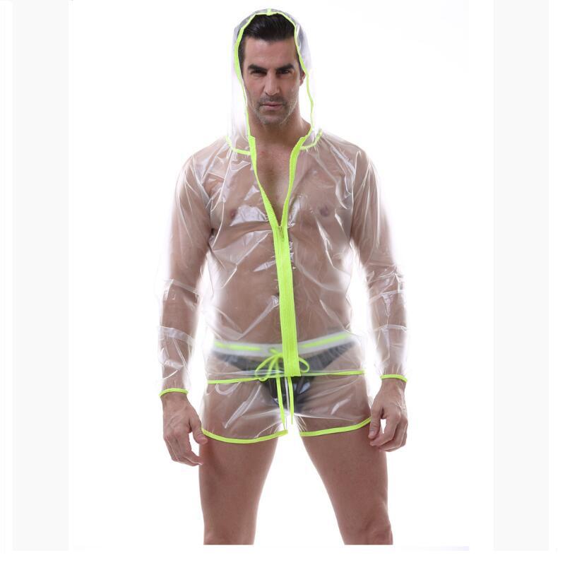 European and American Men's Transparent Erotic Underwear PVC Men's Sexy Panties See-through Skin-friendly Close-fitting Sexy Shorts Foreign Trade