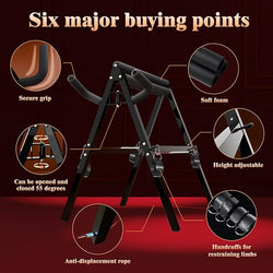 Image of Long love fun tripod furniture sm sex chair couples alternative toys acacia chair auxiliary tools adult products