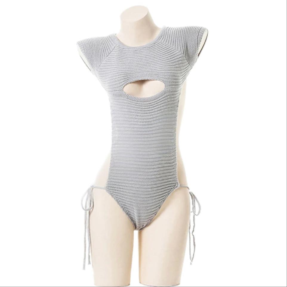 Image of AniLV Anime Girl Turtleneck Sweater Dress Sleepwear Costume Student Hollow Out Backless Nightdress Sexy Pajamas Cosplay