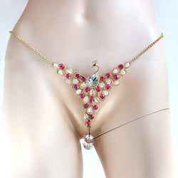 Image of T-pants beads crotch adult passion seduction female couple sex tool transparent outing adult toy queen
