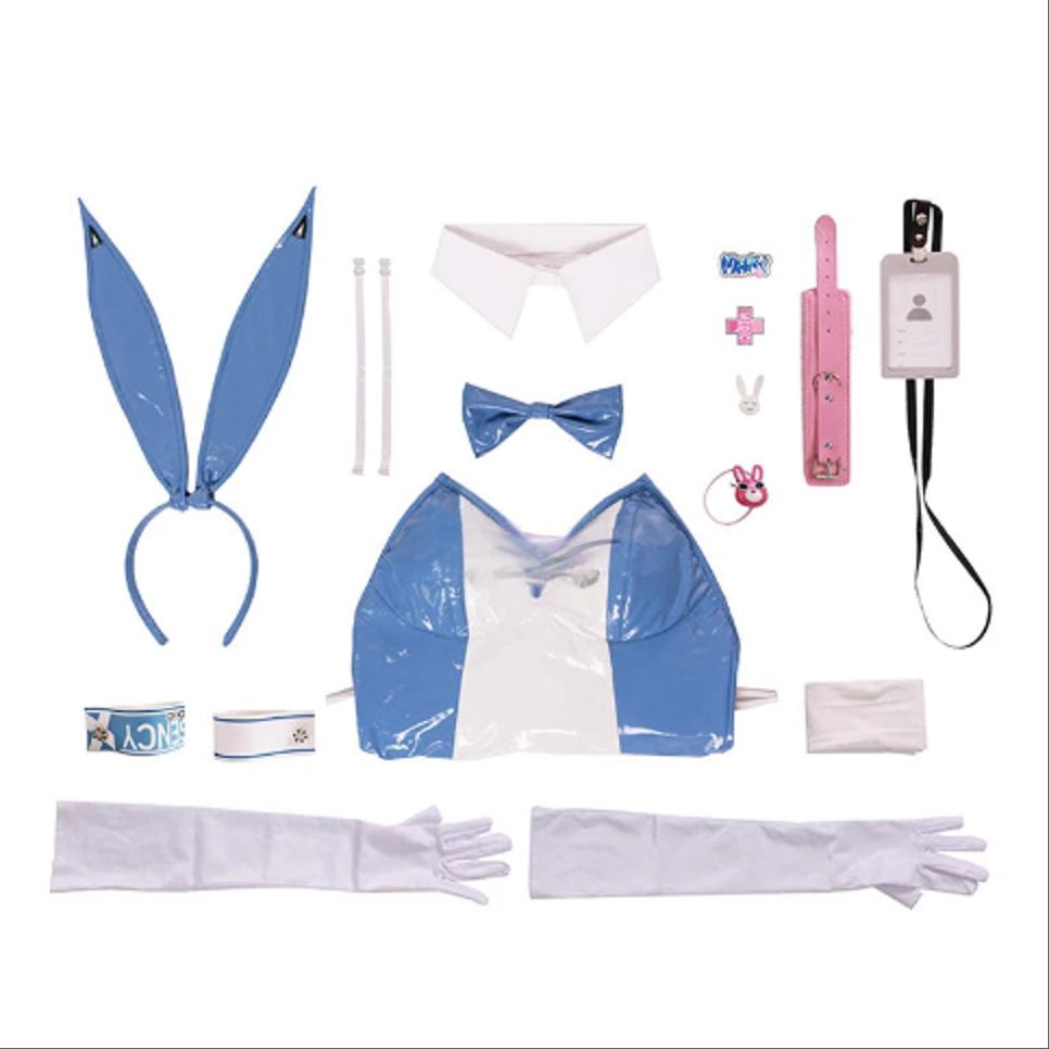 Image of ROLECOS Nikke Goddess of Victory Folkwang Mary Alice Soda Bunny Rabbit Cosplay Costume Women Dress Halloween Outfit Fullset