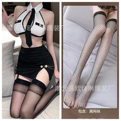 Image of 5034 Sexual Affection Lingerie Small Breasted Robes Passion Midnight Glamour Flirting Hot Bed Pajamas Perverted