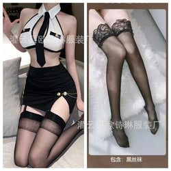 Image of 5034 Sexual Affection Lingerie Small Breasted Robes Passion Midnight Glamour Flirting Hot Bed Pajamas Perverted
