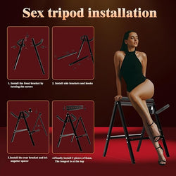 Image of Long love fun tripod furniture sm sex chair couples alternative toys acacia chair auxiliary tools adult products