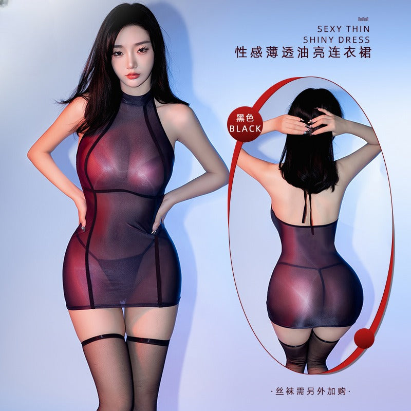 Erotic lingerie pure desire sexy nightclub queen couple family planning wild full of transparent temptation buttocks covered dress girl