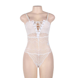 Image of Europe and the United States Plus Size Erotic Underwear Suspenders Tie Deep V One-piece Underwear Foreign Trade Wholesale Amazon 80630