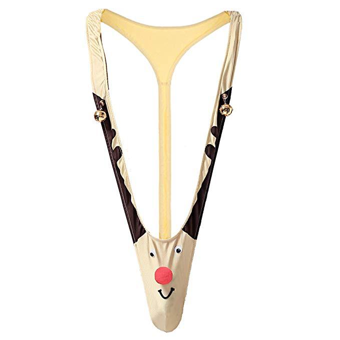 Christmas deer erotic lingerie men's reindeer bell erotic suspender panties holiday carnival party outfit