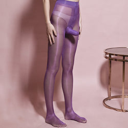 Image of Oily stockings, oily shiny, sexy, transparent pantyhose, high waist, sexy seamless seamless seamless seamless underwear, horse oil, chicken and chicken socks men