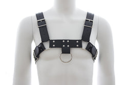 Image of SM bondage one-piece erotic leather erotic underwear male gay abuse male slave sm props bondage male chest strap