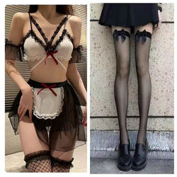 Image of Cherry temptation erotic underwear uniform seduction sexy pure desire free maid costume cute split maid suit