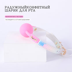 Image of SM Erotic Femdom Alternative Toy Bondage Erotic Mouth Ball Silicone Laser Lock Buckle Laser SM Mouth Plug Training