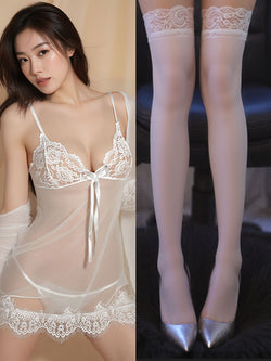Image of plus size sexy pajamas extreme seduction see-through erotic lingerie sassy lace transparent nightdress passion sundress set