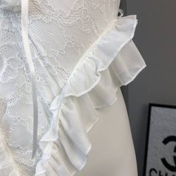 Image of Gardenia Sex Lingerie Bunny Girl Cute Lace One-piece Slim Sheer Strap Bundle Set Wholesale 8012