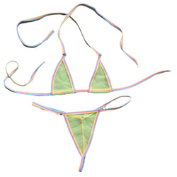 Image of Simple Intimate Date Super Mini Three-Point Brazilian T-Shaped Hot U-Shaped Sling Erotic Bra Set