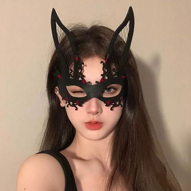 Halloween Mask, Half Face, Fox Mask, Firefly Forest, Japanese Phantom Sex, Ancient Bunny, Ball, Mask Girl