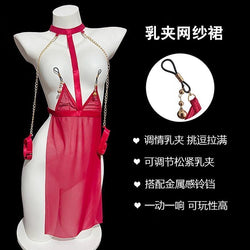 Image of Hot erotic lingerie sexy see-through uniform temptation open cutout free cheongsam passion sm pajama suit sau