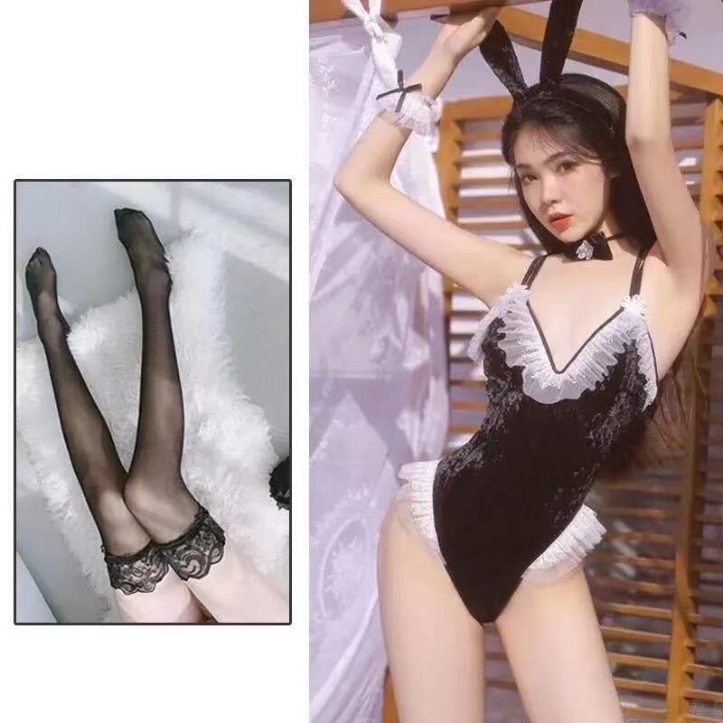 Sexy opening no bunny girl erotic uniform set cos cat girl erotic lingerie Halloween costume