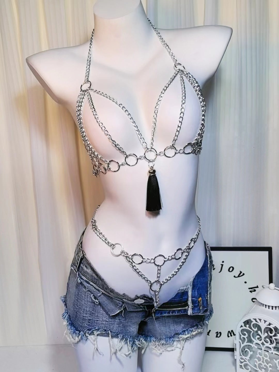 adult alternative sm erotic lingerie accessories metal chain clothes uniform temptation hollow bondage pure lust sexy sassy