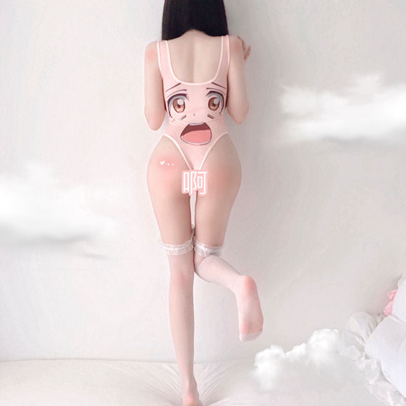 Image of Erotic underwear, Japanese soft cute girl, private room, two-dimensional cos, free to take off one-piece swimsuit, smiling face, sexy dead reservoir water