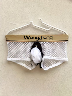 Image of Men's Erotic Panties Sexy Cutout Thongs Transparent See-Through Flirtation Adult Couple Sex Products