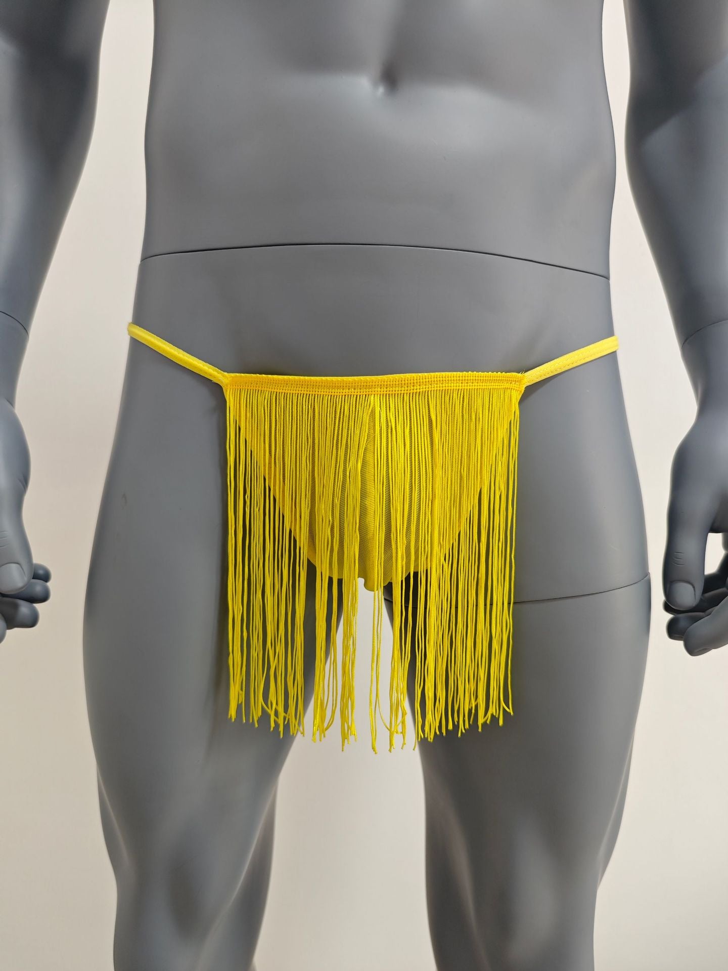 men's sexy tassel thong library erotic lingerie pseudo-niang panties jj bag bag see-through mesh panties