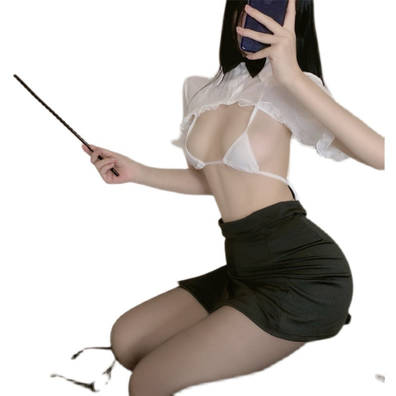 Image of uniforms, seduction, erotic lingerie, sexy secretary outfits, cosplay costumes, plus size stretch hip skirt suits
