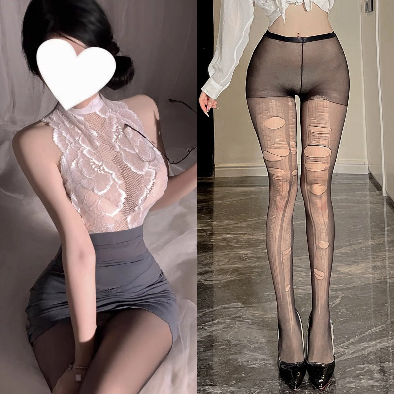 Image of Erotic underwear, flight attendant, secretary, buttocks, skirt, passionate temptation, sexy cut-out uniform, free OL cosplay set