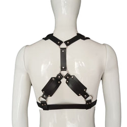 Image of bar performance cos men's bib trendy male influencer shoulder strap chest belt belt casual men's uniform alternative suit