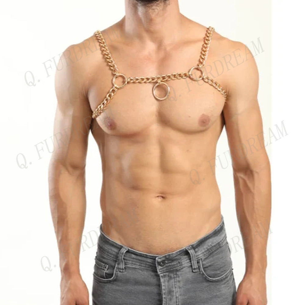 A variety of hip-hop hip-hop erotic clothing, men's necklaces, short clavicle chains, personality wear, corseted clothes