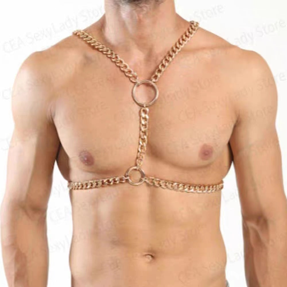 A variety of hip-hop hip-hop erotic clothing, men's necklaces, short clavicle chains, personality wear, corseted clothes