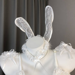 Image of Gardenia Sex Lingerie Bunny Girl Cute Lace One-piece Slim Sheer Strap Bundle Set Wholesale 8012