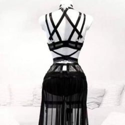Image of European and American sexy underwear, straps, sexy dresses, with chest pads, beautiful gauze skirts, small vests, 2024 new violence