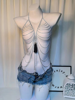 Image of adult alternative sm erotic lingerie accessories metal chain clothes uniform temptation hollow bondage pure lust sexy sassy