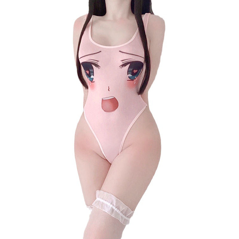 Erotic underwear, Japanese soft cute girl, private room, two-dimensional cos, free to take off one-piece swimsuit, smiling face, sexy dead reservoir water