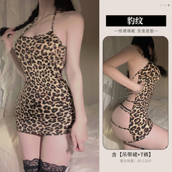 Image of Lin Linting Sexual Emotional Fun Lingerie Backless Pajamas Small Breasts Temptation Open File Uniform Passion Free Skirt 2048