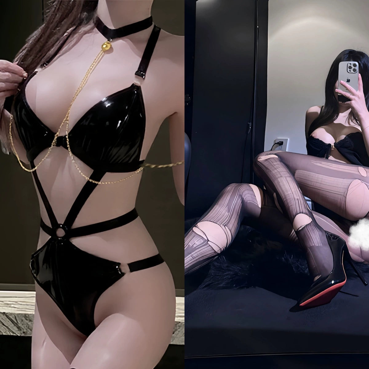 Women's Lingerie Bodysuit Sleeveless Backless One Piece Babydoll