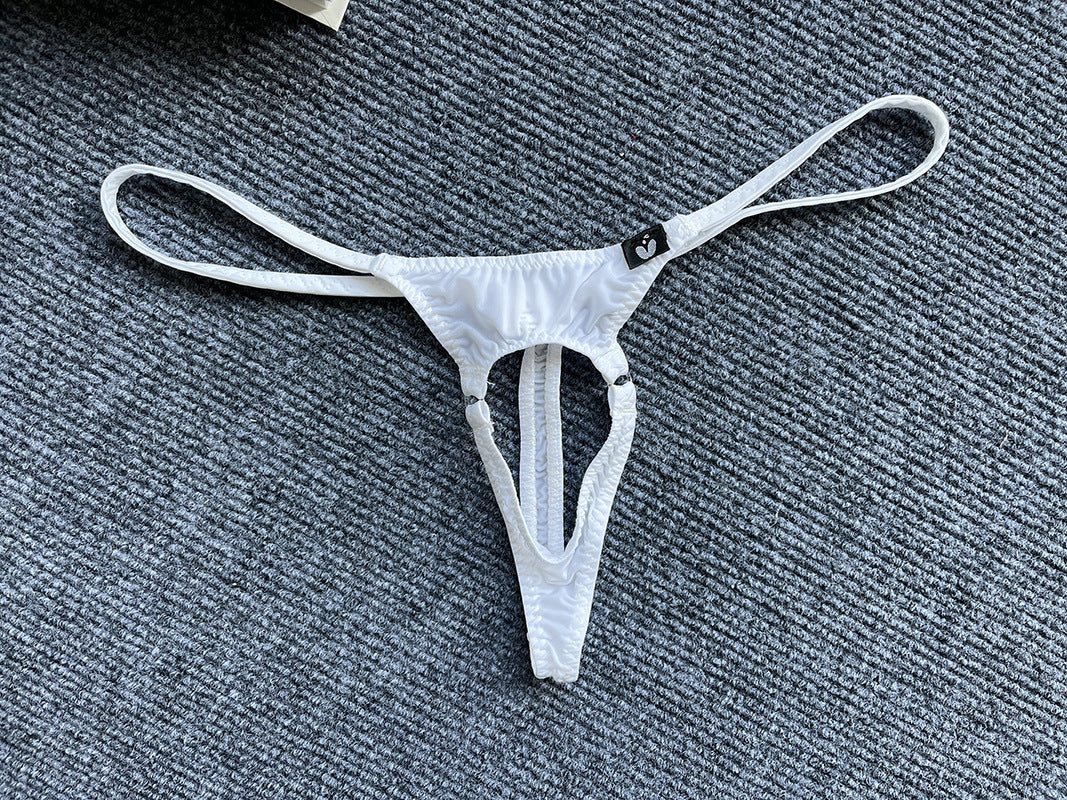 [factory] gay loose ice silk men's Thong pants low waist leaky J underwear sex men's thong
