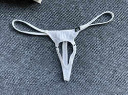 Image of [factory] gay loose ice silk men's Thong pants low waist leaky J underwear sex men's thong