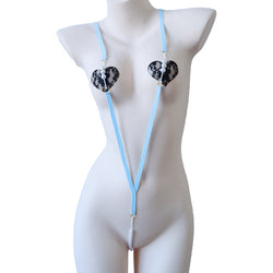 Image of Erotic underwear women's erogenous belt pearl jumpsuit simple webbing pajamas wholesale one piece dropshipping 4033