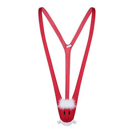 Image of Christmas deer erotic lingerie men's reindeer bell erotic suspender panties holiday carnival party outfit