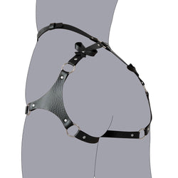 Image of Manufacturer direct supply SM adult products leather chain waist chain erotic bondage female sexy underwear with handcuffs